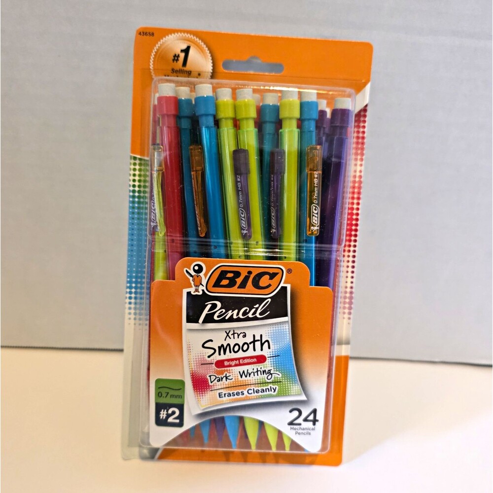 BIC Xtra Smooth Bright Edition #2 0.7mm Mechanical Pencils 24 Pack